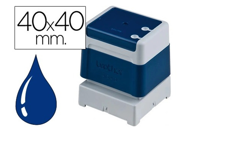 Sello Automático Brother 40 mm x 40 mm azul