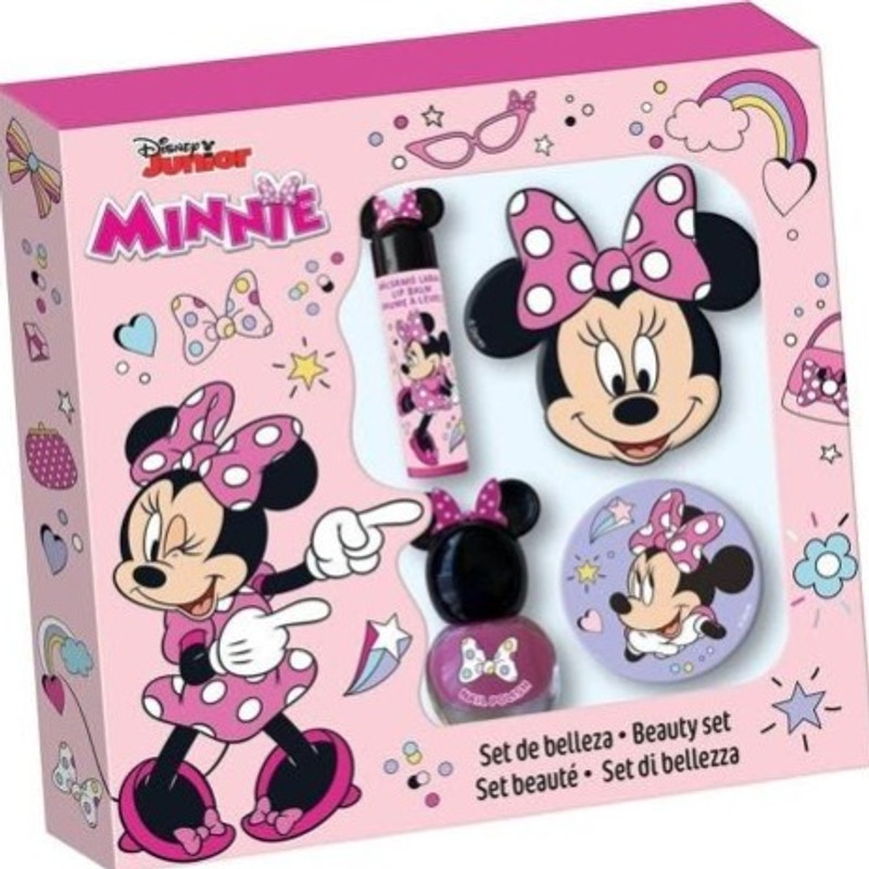 ESTUCHE MINNIE SET ESMALTE UÑAS+LIMA+BALSAMO+ESPEJO