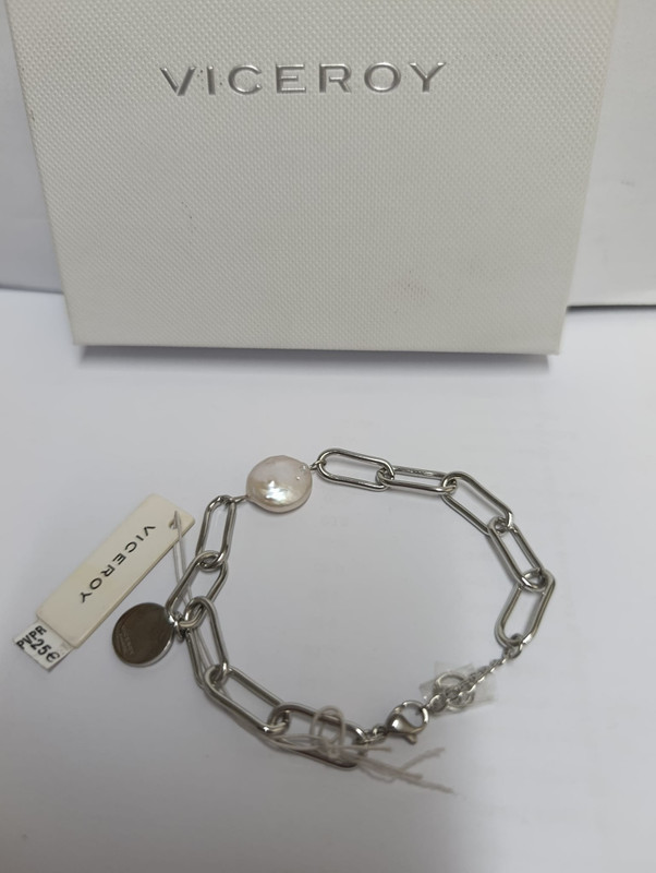 Pulsera Viceroy de acero con detalle de perla