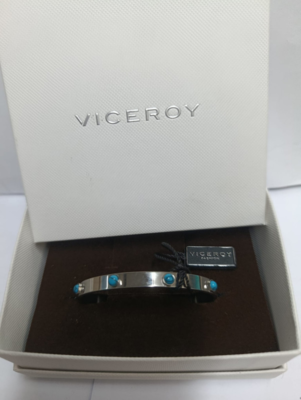 Pulsera Viceroy de acero con detalles turquesa